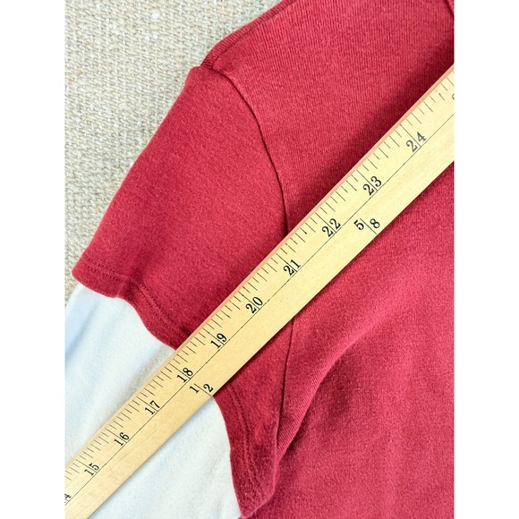 Womens Sz Large Harley Davidson Red Long Sleeve Blouse Top Shirt San Diego - Picture 6 of 7